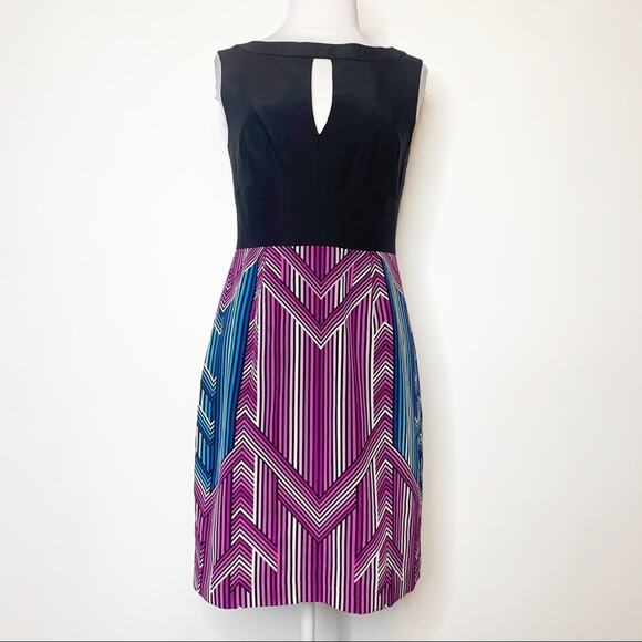 Trina Turk silk chevron abstract print dress - Picture 1 of 8
